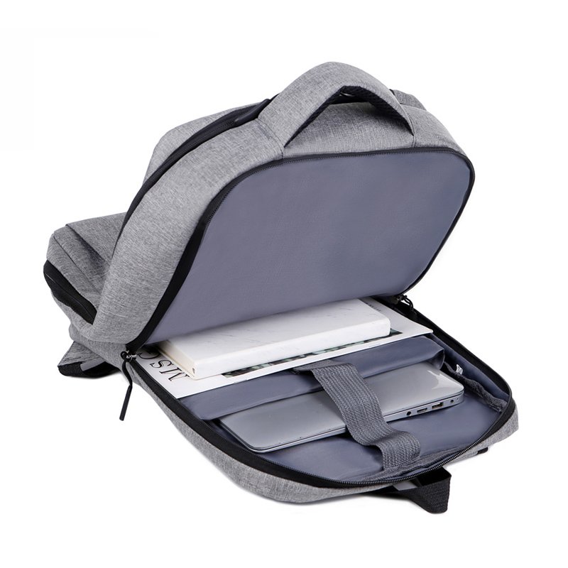 OEM European Market Polyester School Bags Travel Business Laptops Backpack With USB Charger Port