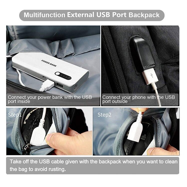 Free sample Business Laptop Backpack Side Load Computer Travel Bag Usb Port Water Resistant 15.6 Inch Black