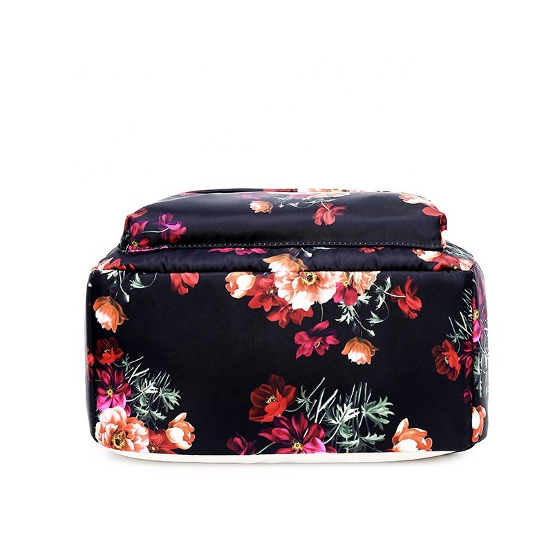 Ethnic style flower print backpack personality small fresh backpack three sets large capacity student schoolbag