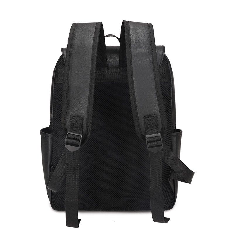 2023 PU leather Leisure Design Laptop Backpack fashion rucksack laptop simple knapsack waterproof leather backpack