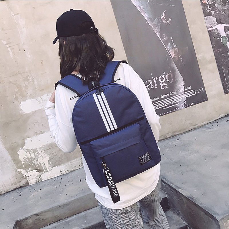 Backpack Canvas Large Capacity Student Fashion Small Fresh Backpack Trend Korean Edition Student Schoolbag