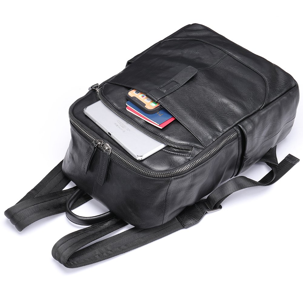MARRANT Leather Men's Backpack Large Capacity Waterproof Travel Backpack Laptop Bag Genuine Leather Backpack for Men
