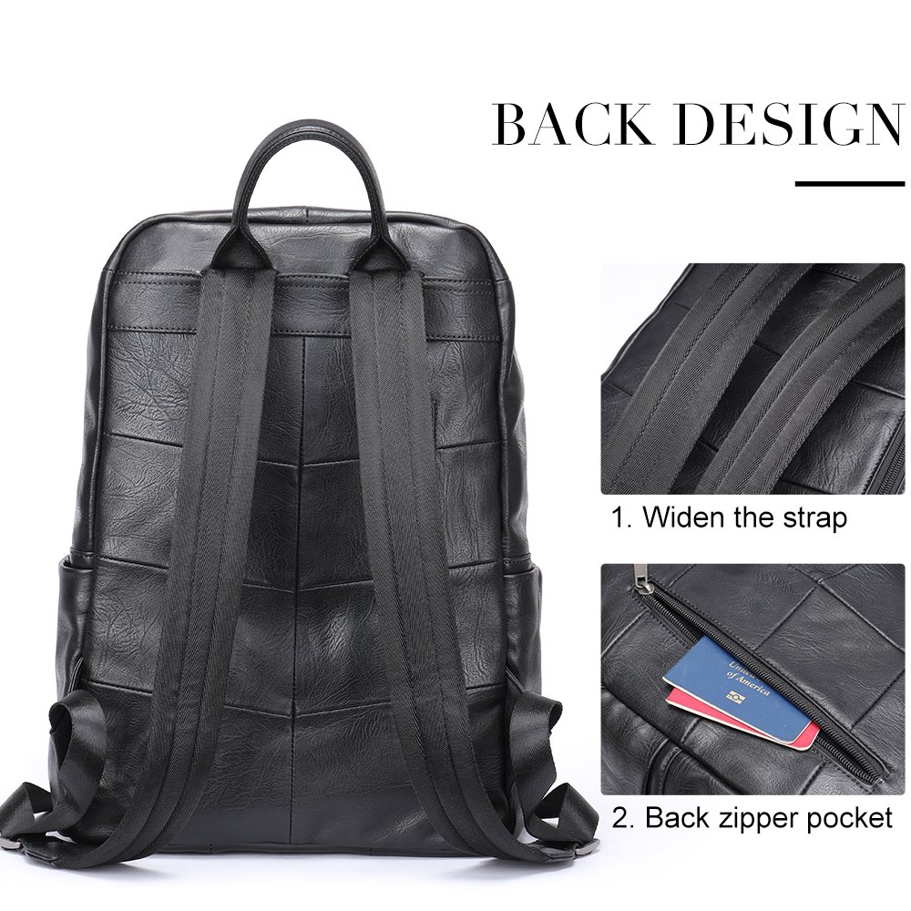 MARRANT Leather Men's Backpack Large Capacity Waterproof Travel Backpack Laptop Bag Genuine Leather Backpack for Men