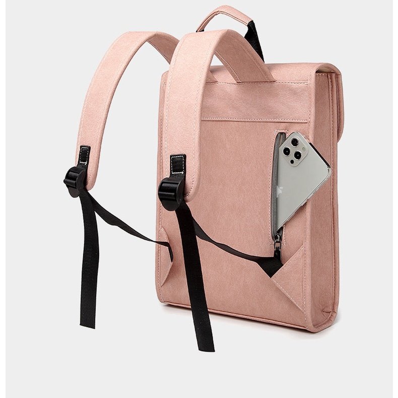 Luxury Leather Laptop Slim Backpack_103 Waterproof Feature many compartments with PU Main Fabric Hot Trend 2023