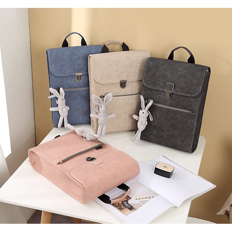 Luxury Leather Laptop Slim Backpack_103 Waterproof Feature many compartments with PU Main Fabric Hot Trend 2023