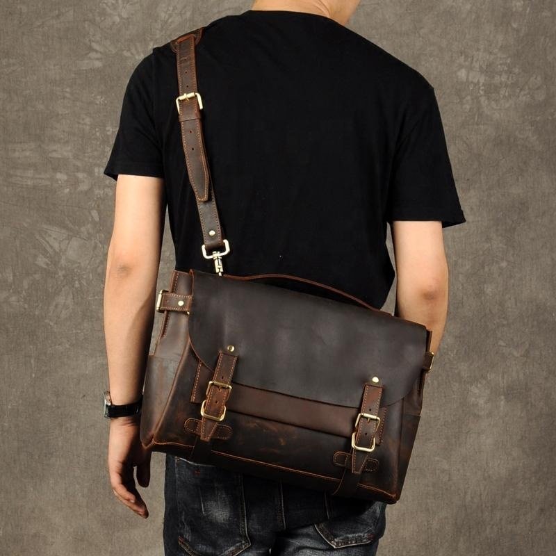 Classic Fashion Unisex Simple Single Shoulder Bags Street Laptop Casual Cross Body Side Sling Messenger Bag