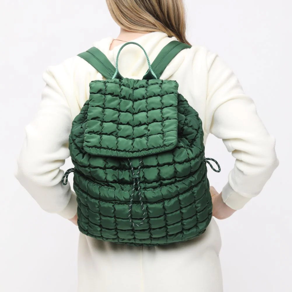 Custom Lightweight Puffer Quilted Backpack Fanny Pack Soft Nylon Hiker Pack Drawstring Quilted Puffer Backpack For Women