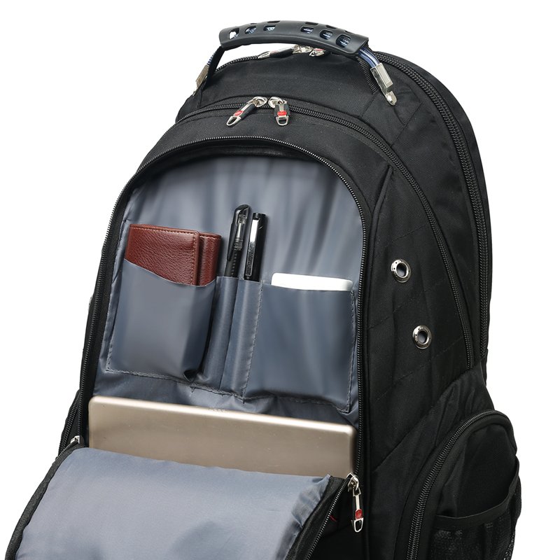 waterproof 1680 D hard handle password lock 17 large capacity business men travel outdoor custom laptop backpack
