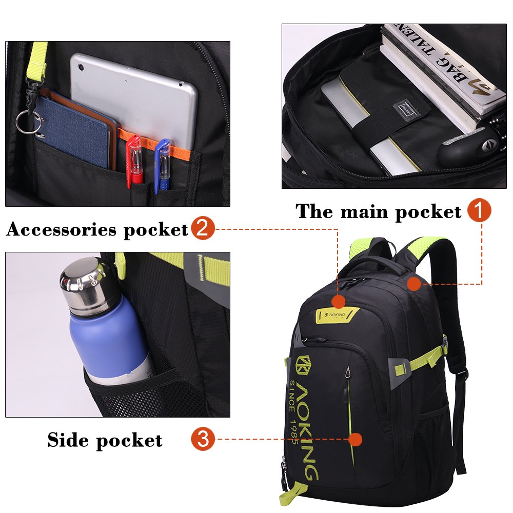Multifunctional 31L large capacity Unisex School backpack waterproof nylon travel /sport laptop backpack