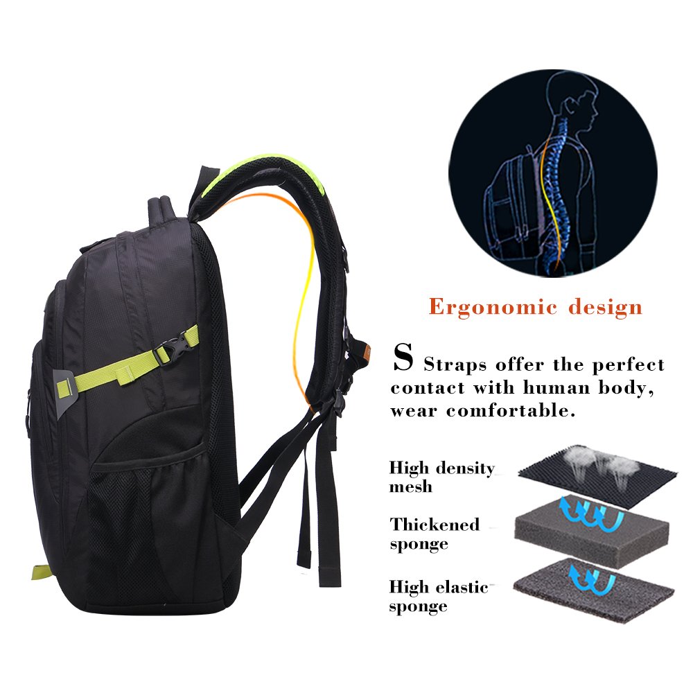 Multifunctional 31L large capacity Unisex School backpack waterproof nylon travel /sport laptop backpack