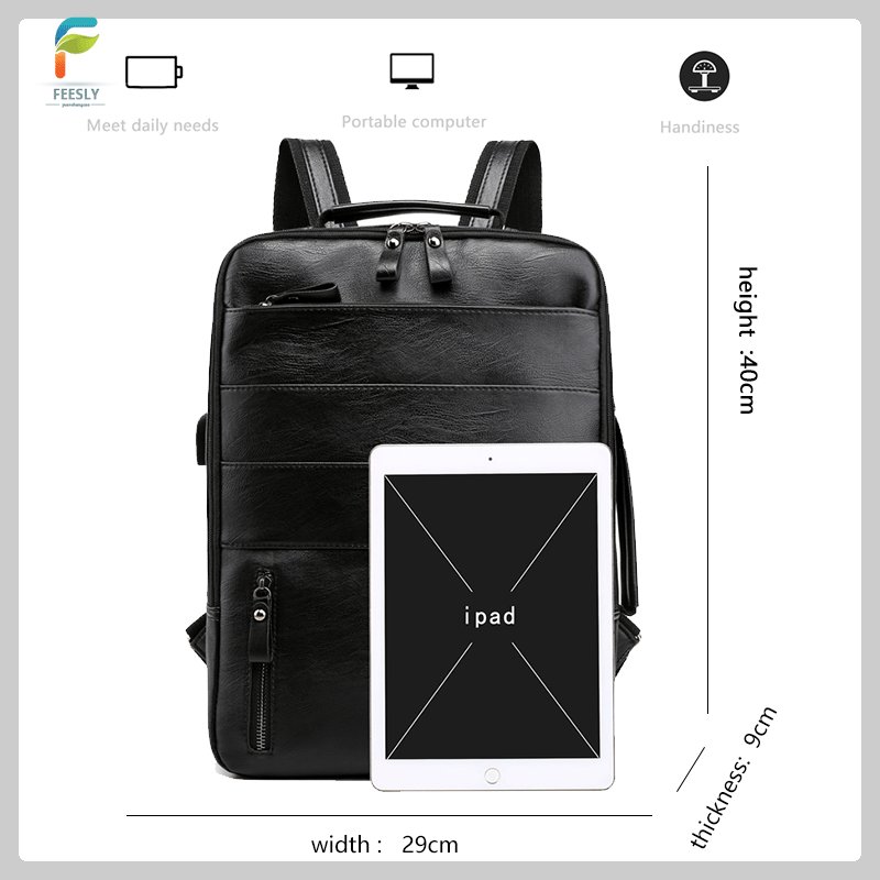 waterproof fashion men's business stylish student school usb charging durable portable lightweight universal laptop backpack