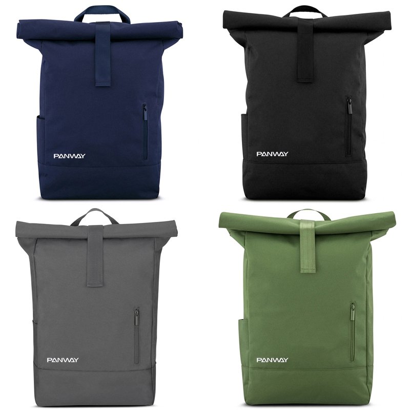 Professional manufacturer Custom Logo Travel waterproof travel RPET Rolltop anti theft laptop backpack bags