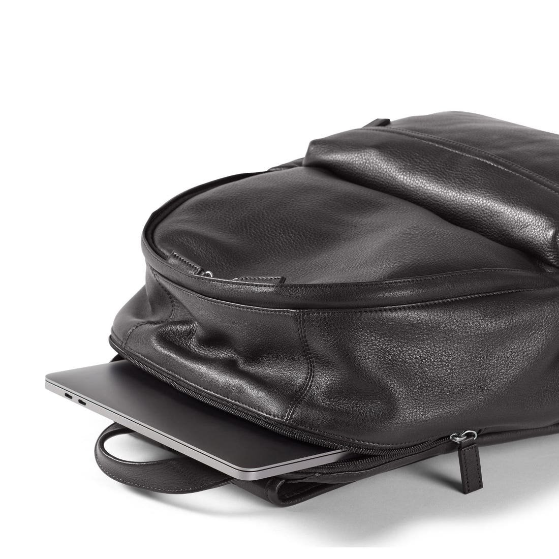 Vintage OEM ODM Classic Wholesale Strong Large Brief Durable Business Travel Real Leather Laptop Backpack