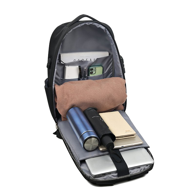 Custom LOGO Reflective Anti-theft Hard Shell Business Laptop Backpack With USB Charging Port