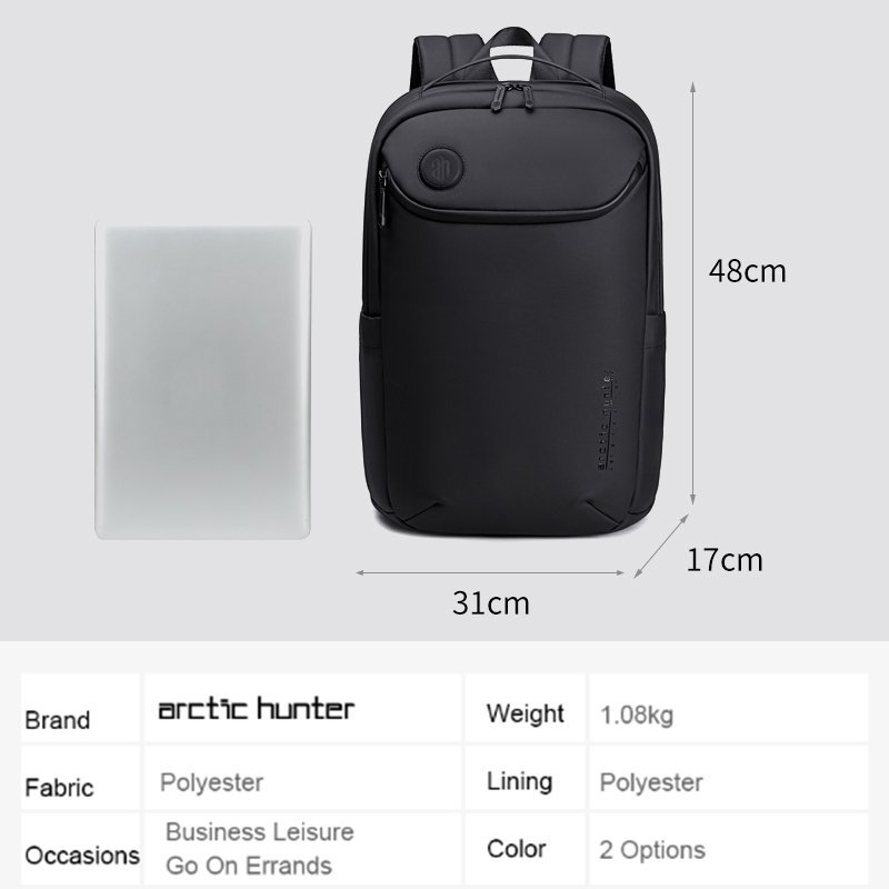USB Charger Backpack Smart Laptop Backpack Bag Large Capacity Multifunction polyester Soft Fashion Black Waterproof