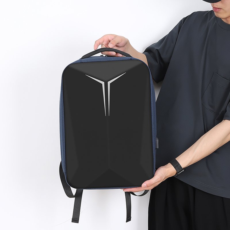 2023 Fashion design knapsack hard shell usb charging backpack school bag with OEM custom logo