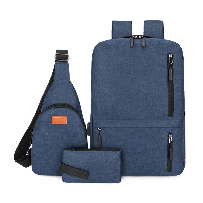 2024 New Factory Price Simplicity Laptop Backpacks 3 In 1 Waterproof Usb Computer Backpack Three Piece Set