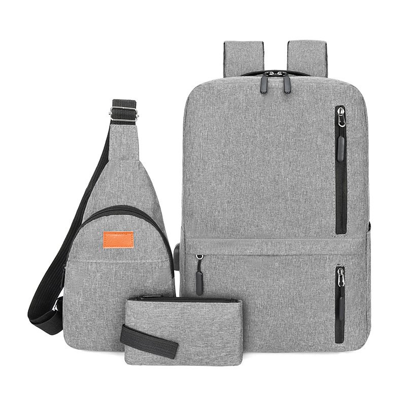 2024 New Factory Price Simplicity Laptop Backpacks 3 In 1 Waterproof Usb Computer Backpack Three Piece Set