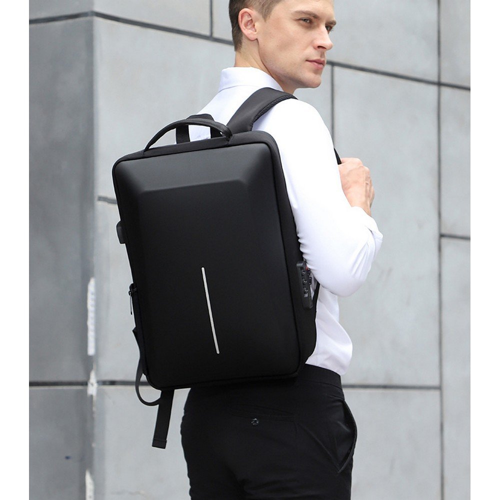 Laptop Backpack USB Charge Anti-Theft Lock Waterproof Travel Bag 15.6" for Men Women