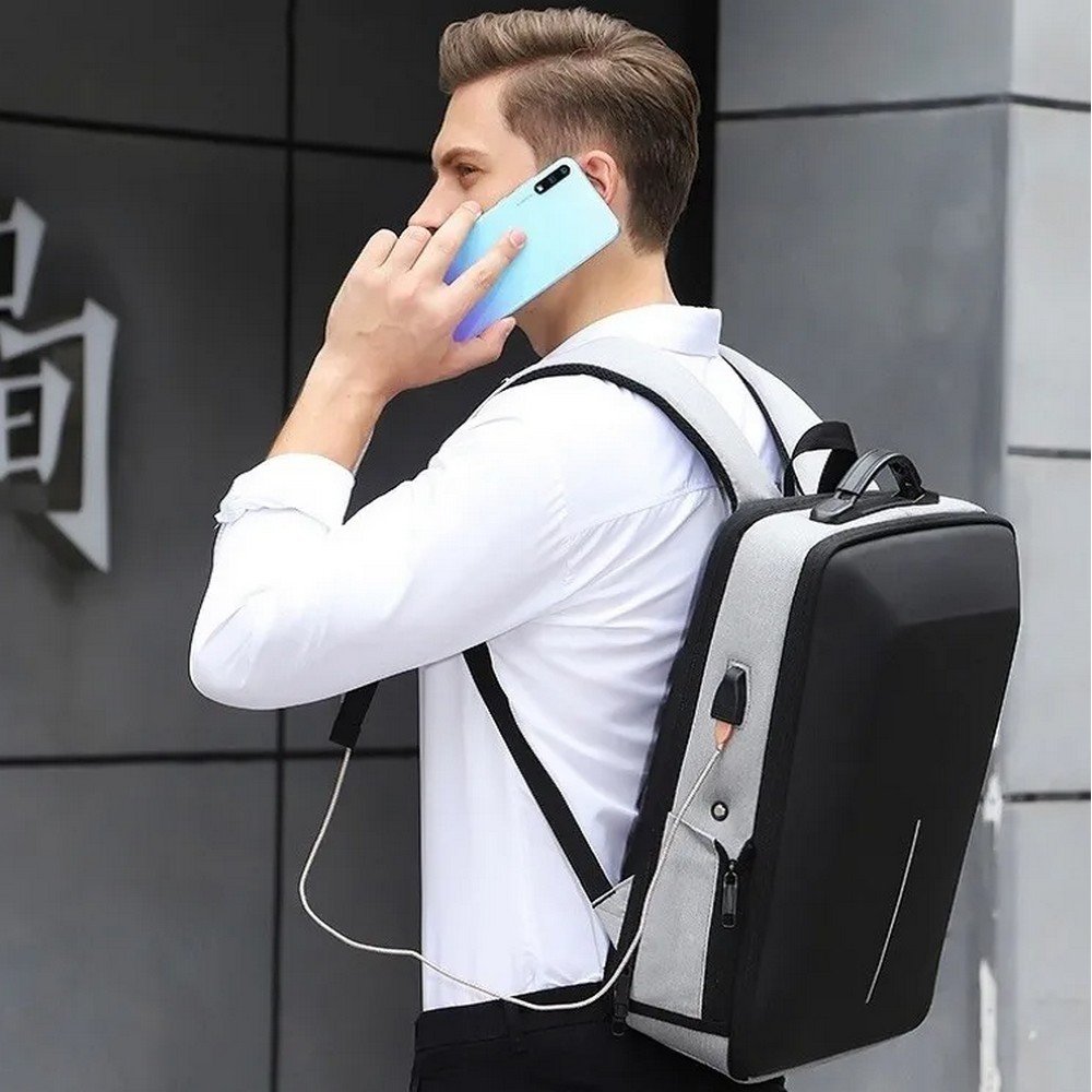 Laptop Backpack USB Charge Anti-Theft Lock Waterproof Travel Bag 15.6" for Men Women