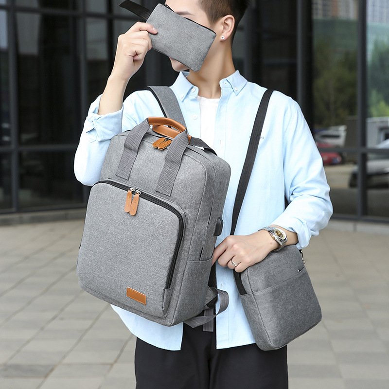 Hot sale high quality travel business laptop backpack 3 in 1 school bags set waterproof laptop bags
