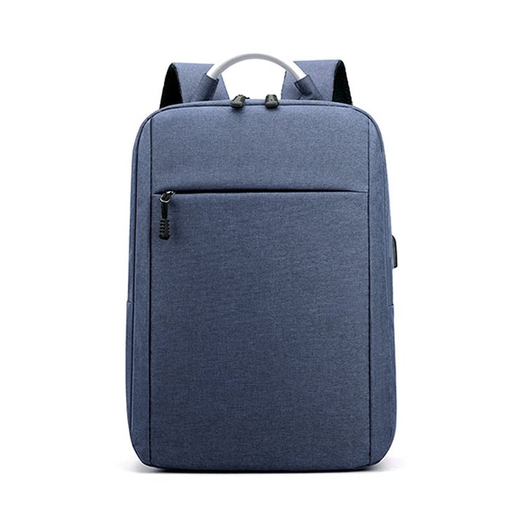 Custom Backpack Men's Business Computer Bag Solid Color Simple Wind Laptop Backpack With USB