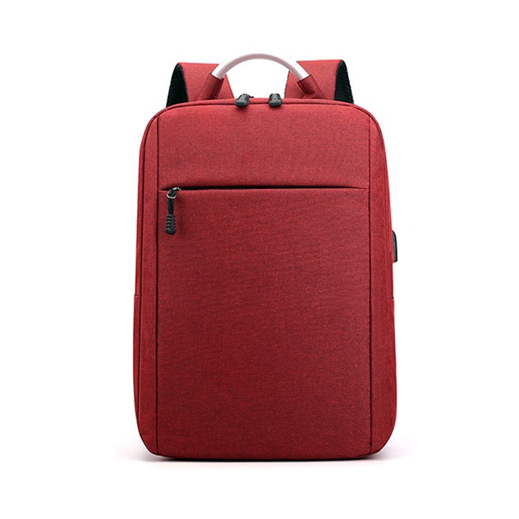 Custom Backpack Men's Business Computer Bag Solid Color Simple Wind Laptop Backpack With USB