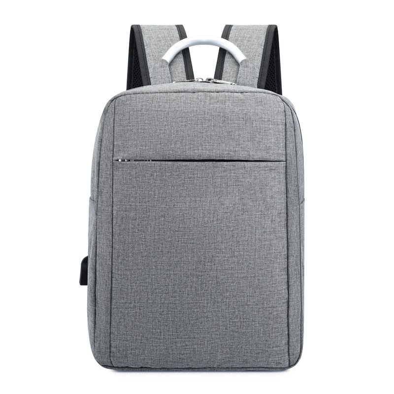 Custom Backpack Men's Business Computer Bag Solid Color Simple Wind Laptop Backpack With USB