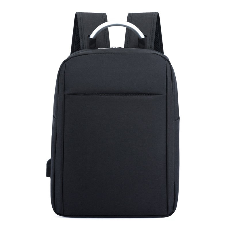 Custom Backpack Men's Business Computer Bag Solid Color Simple Wind Laptop Backpack With USB