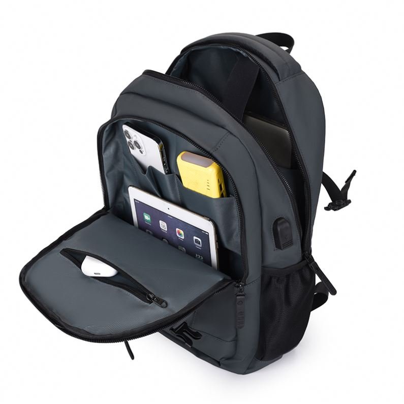 Custom designer laptop leather backpack mochila Business Waterproof school Student bags travel women backpack with usb charger