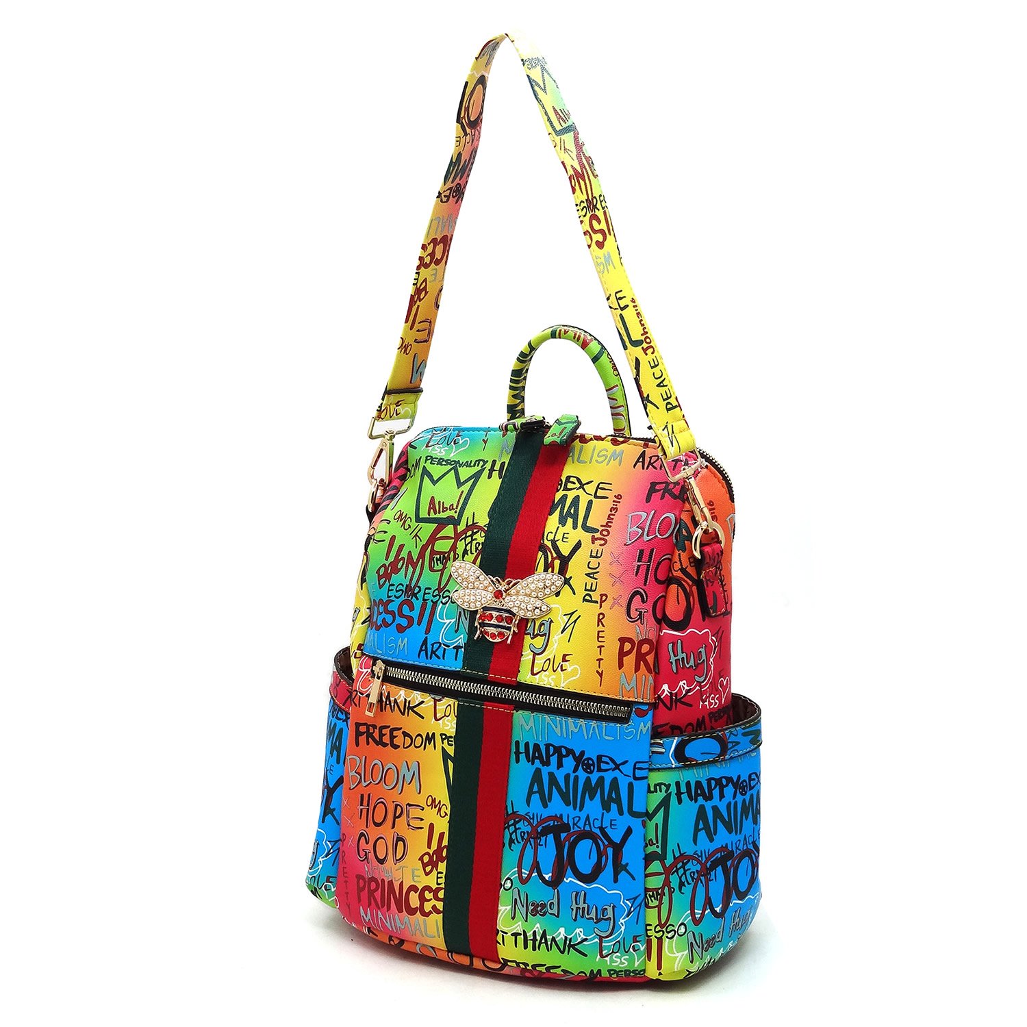Custom backpack with logo 2024 women fashion College Bags Graffiti School Bag Teen For Boys computer backpack