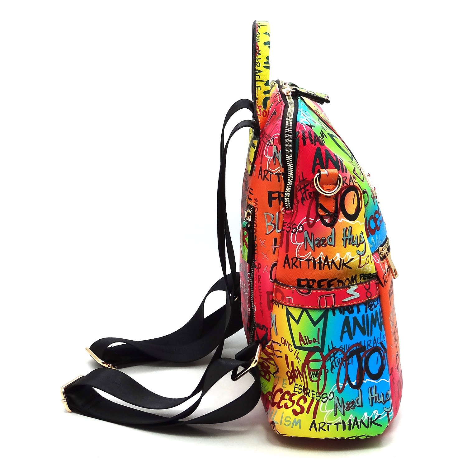 Custom backpack with logo 2024 women fashion College Bags Graffiti School Bag Teen For Boys computer backpack