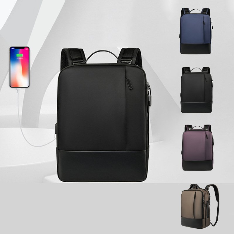 Wholesale Men Casual Computer Waterproof School Rucksack Bag Polyester Laptop Backpack