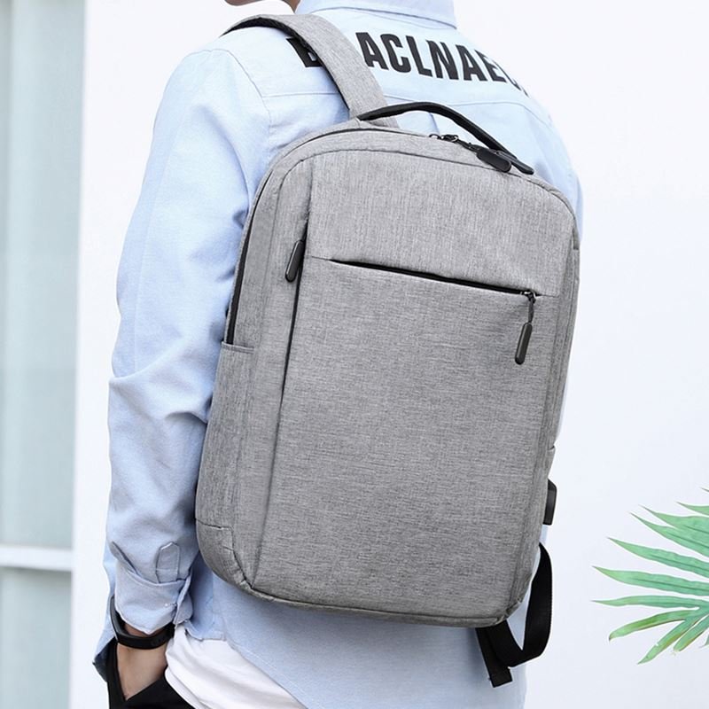 Custom Logo Fashion Travel Student Schoolbag Men's Large Capacity Business Backpack With USB Computer Laptop Backpacks