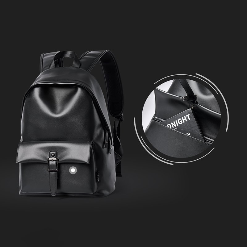 MOYYI Good Quality PVC 14 inch Laptop Backpack for Men Anti-Theft Waterproof Men'd Backpacks Travel School Bags Outdoor