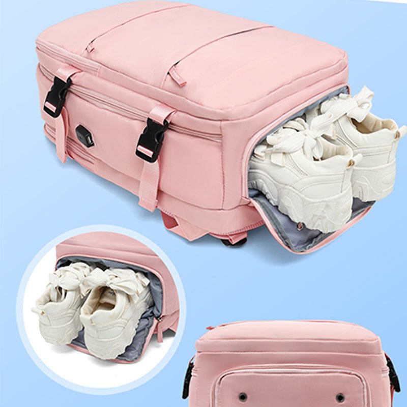 Customize Large Travel Backpack with shoe compartment Carry On Backpack Hiking Backpack Waterproof Outdoor Sporting Rucksack