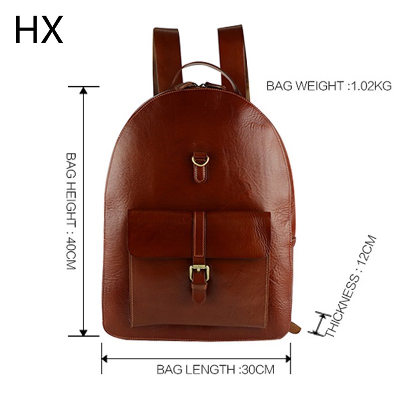 Luxury Designer Laptop Backpacks Custom Logo Men'S Waterproof Casual New Genuine Leather Backpack With Logo