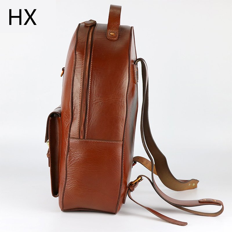 Luxury Designer Laptop Backpacks Custom Logo Men'S Waterproof Casual New Genuine Leather Backpack With Logo