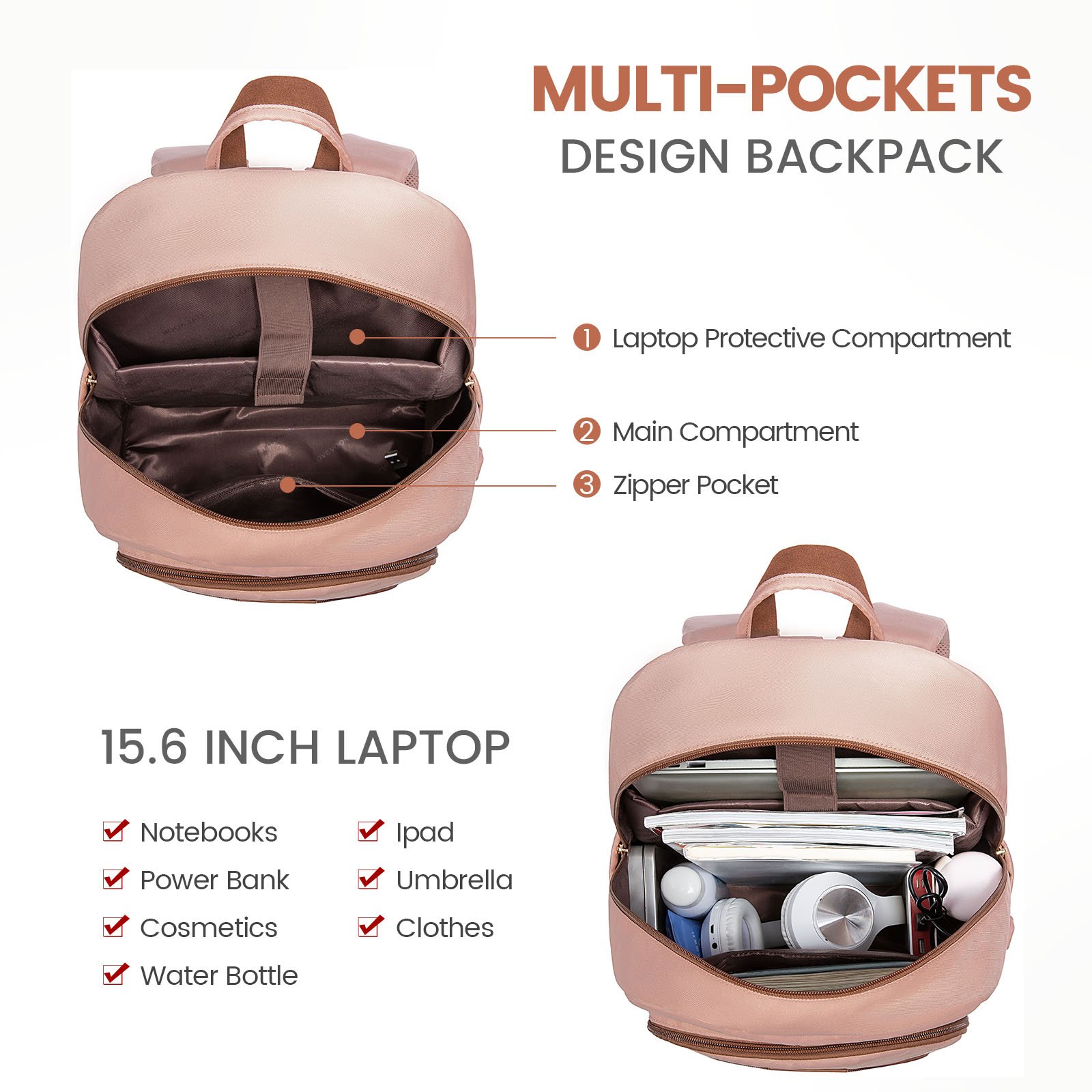 LOVEVOOK Manufacturer OEM ODM Custom Waterproof Casual Back Pack Bag Mochilas urban Women Men Business Travel Laptop BackpackS