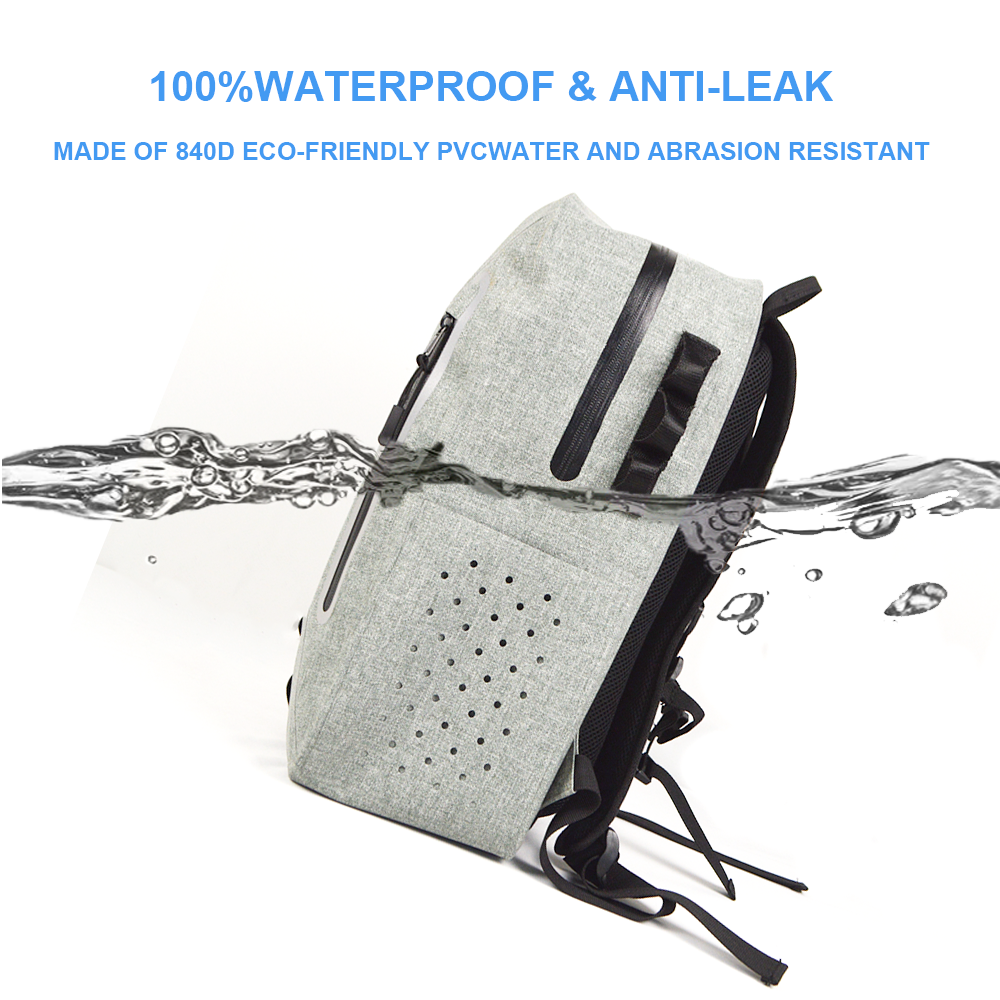 Top Grade Durable Waterproof Large 30L Gray Backpack, Roomy Bag for Mountaineering Trips