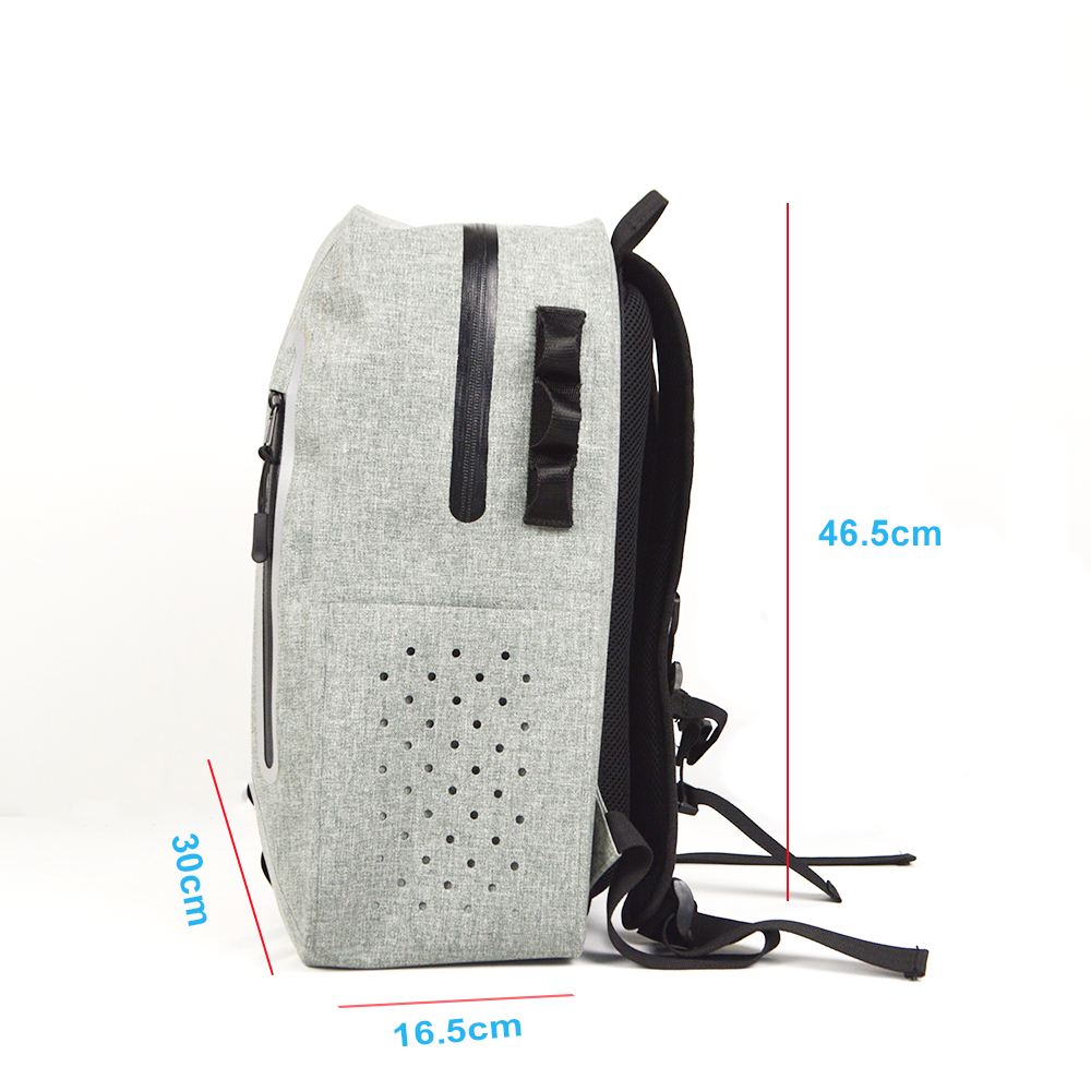 Top Grade Durable Waterproof Large 30L Gray Backpack, Roomy Bag for Mountaineering Trips