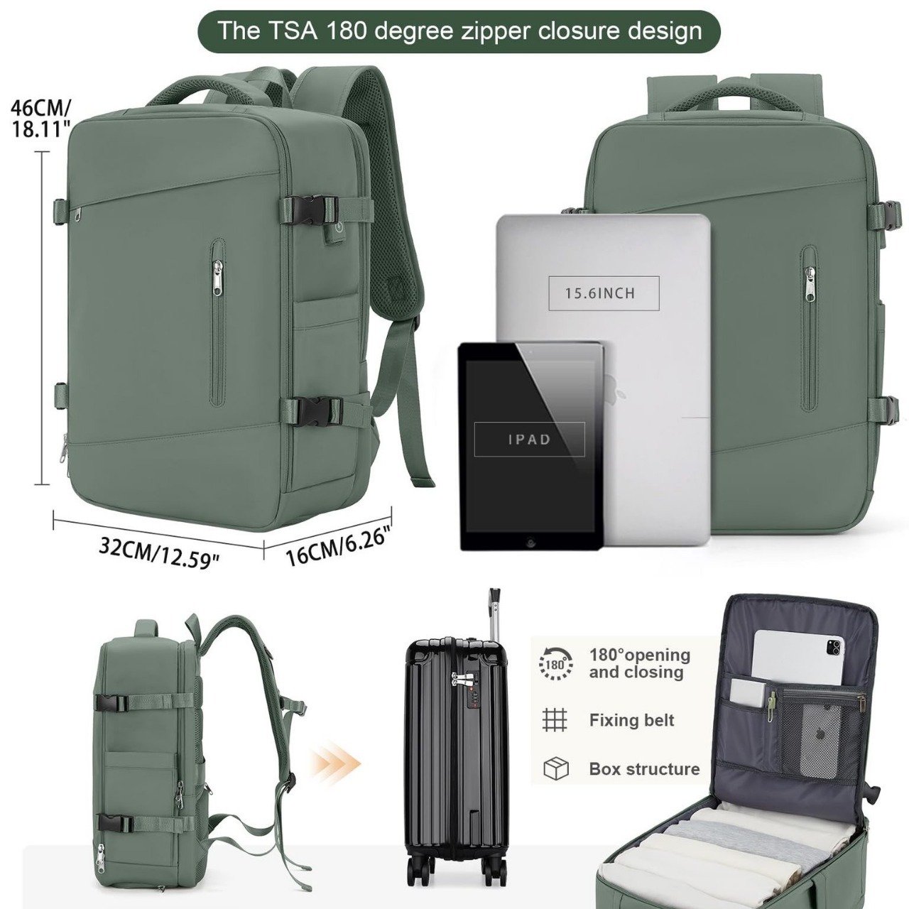 Customized 35L waterproof portable travel backpack laptop bag hiking organizer women bag with USB port