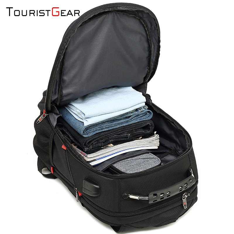 Factory wholesale Travelling large capacity backpack for men Business waterproof laptop Backpack Bag With USB Charging Port