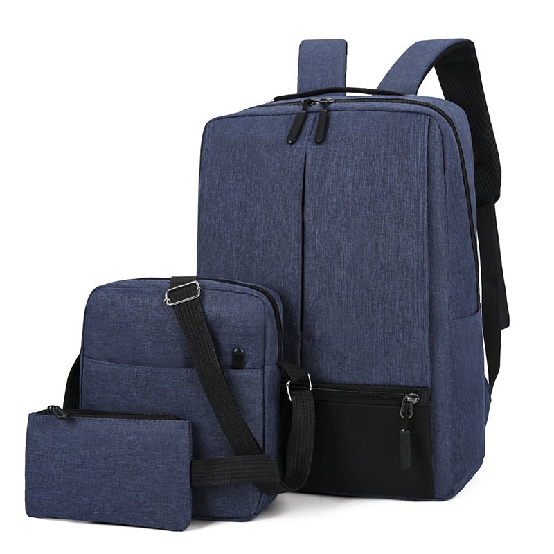 Custom Logo 3pcs Fashion Men Women Laptop Backpack Waterproof Light Portable Outdoor Travel School Business Backpack