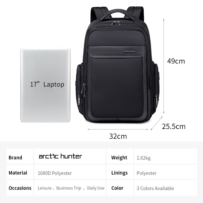 arctic hunter Smart Back pack Laptop Backpack Bag Large Capacity Multifunction Waterproof backpacks for travelling mochila