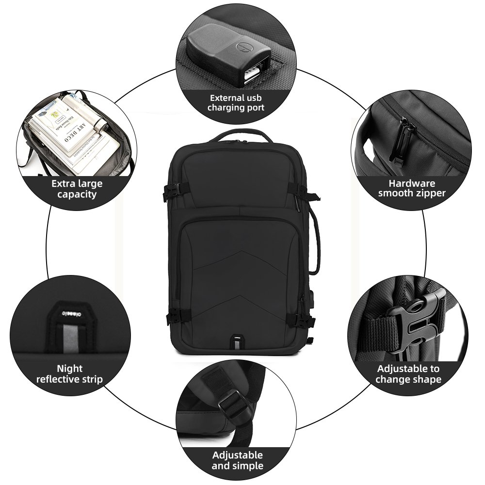customized laptop bag backpack 15 17 inch business travel nylon waterproof anti-theft laptop backpack bag with usb charging port