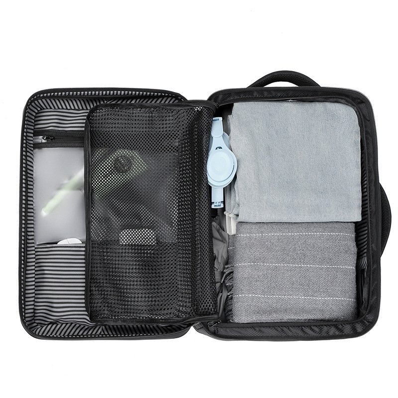 Business Anti-theft Recycled Backpack Usb Charging Waterproof 17.3 Inch Eva Expandable Hard Shell Laptop Bag Men Travel Backpack