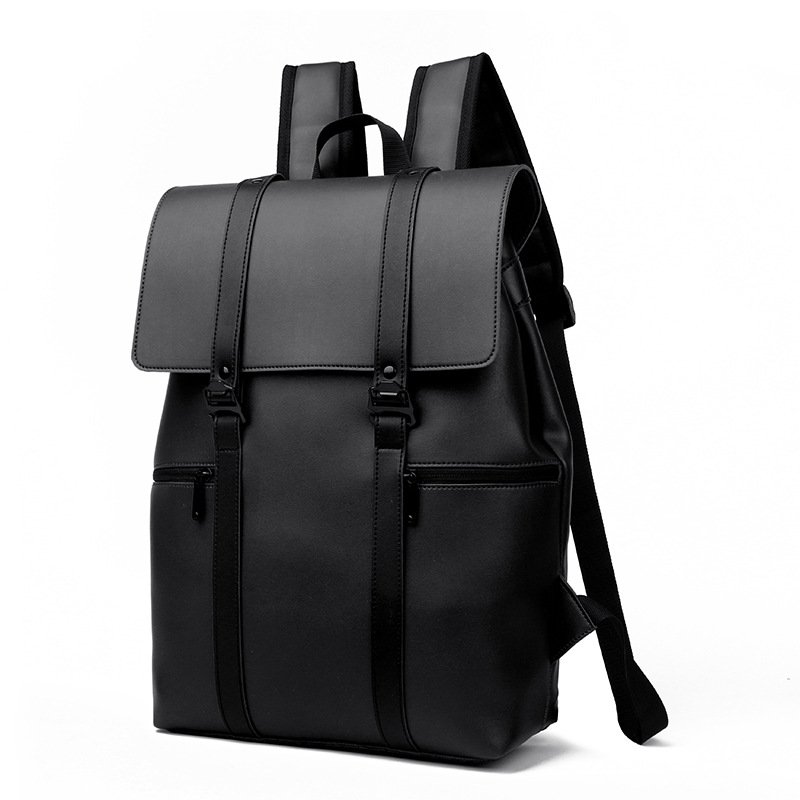 Custom Travel Large Capacity Waterproof Leisure School Backpack Men Women Pu Leather Laptop Backpack