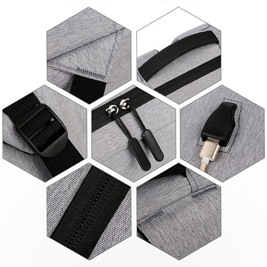 Fashion Multifunction Business 16 Inches Nylon Laptop Backpacks usb Charging Port Computer Laptop Backpacks