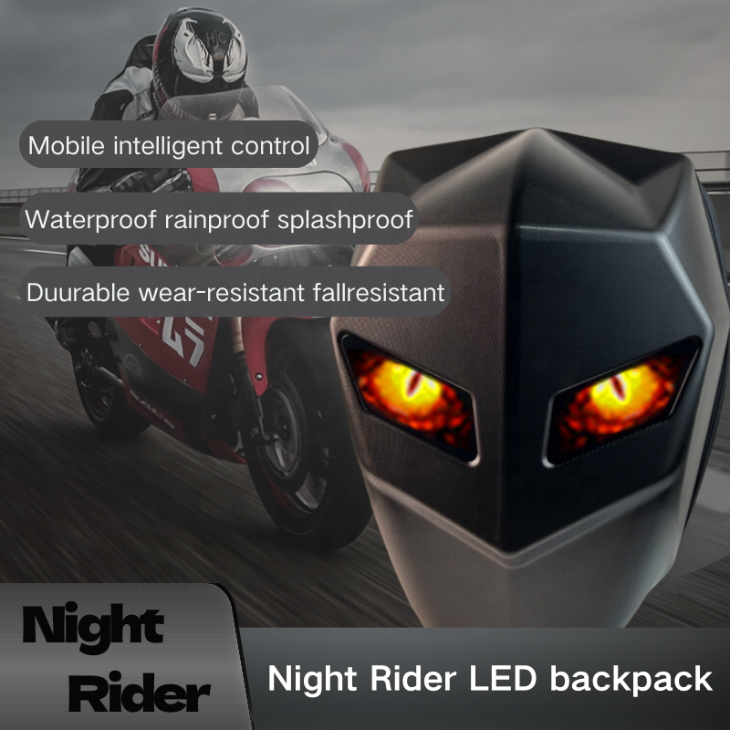Patent Design Hard Shell Travel Case LED Laptop Backpack Motorbike Backpack Helmet Waterproof Backpack With Programmable Screen